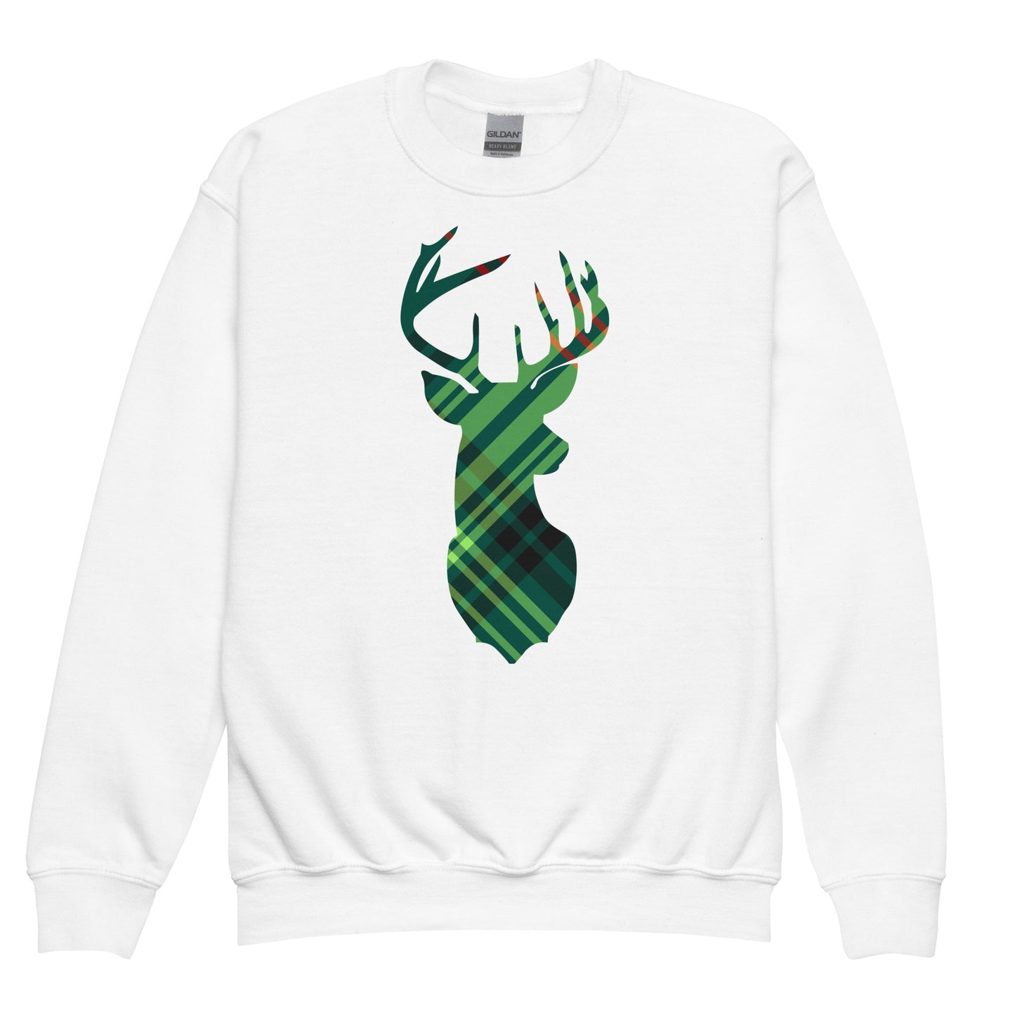 Holiday Green Buck - Youth crewneck