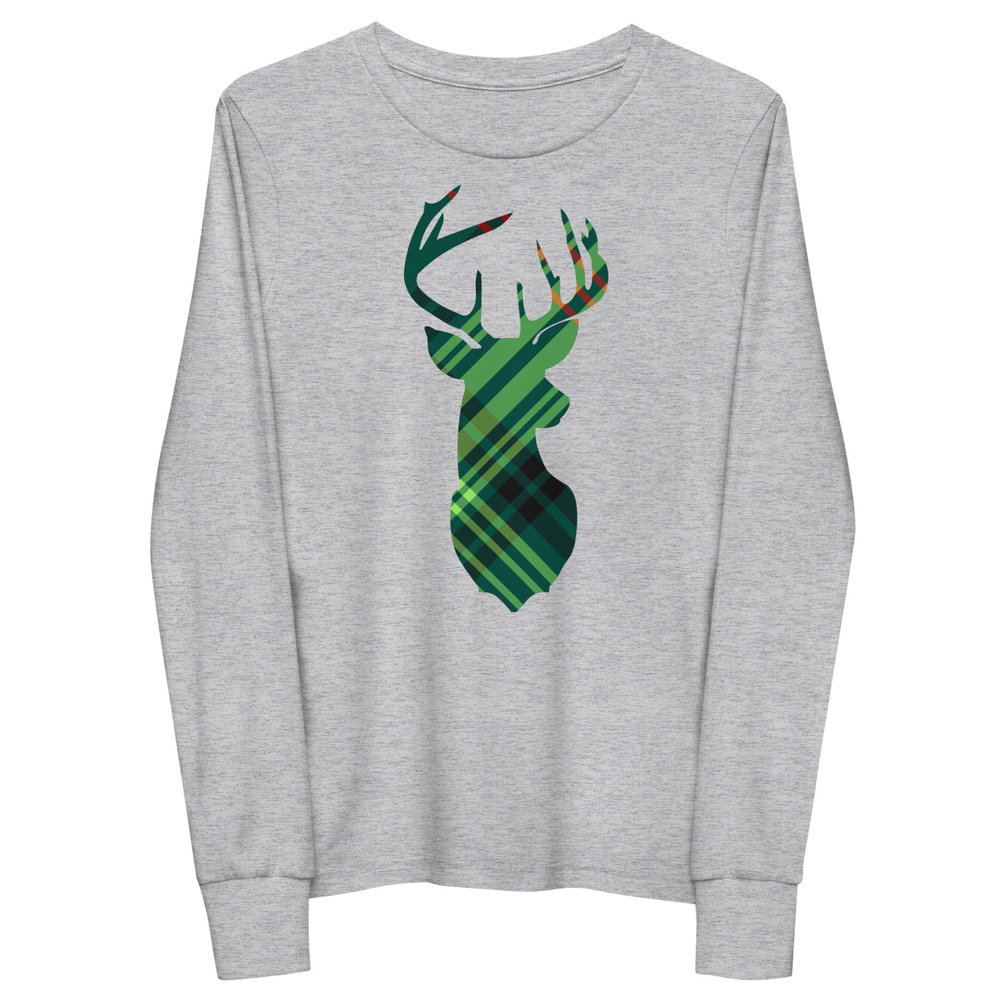 Holiday Green Buck - Youth long sleeve tee
