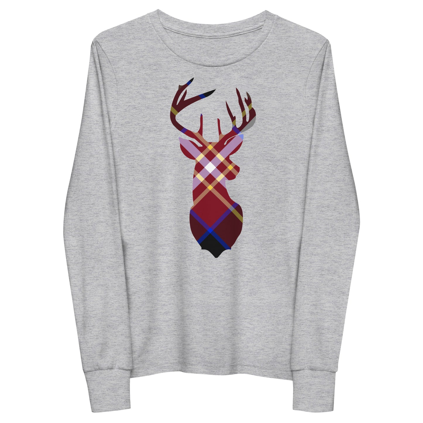Holiday Cranberry Buck - Youth long sleeve tee