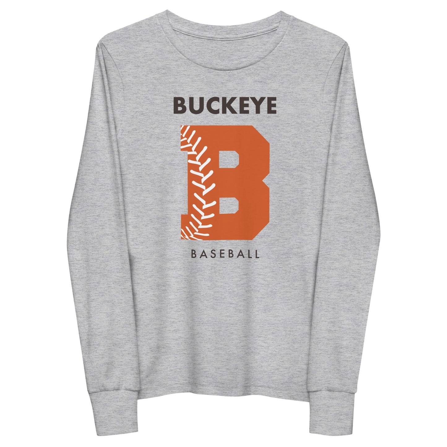 Buckeye B Baseball - Youth long sleeve tee