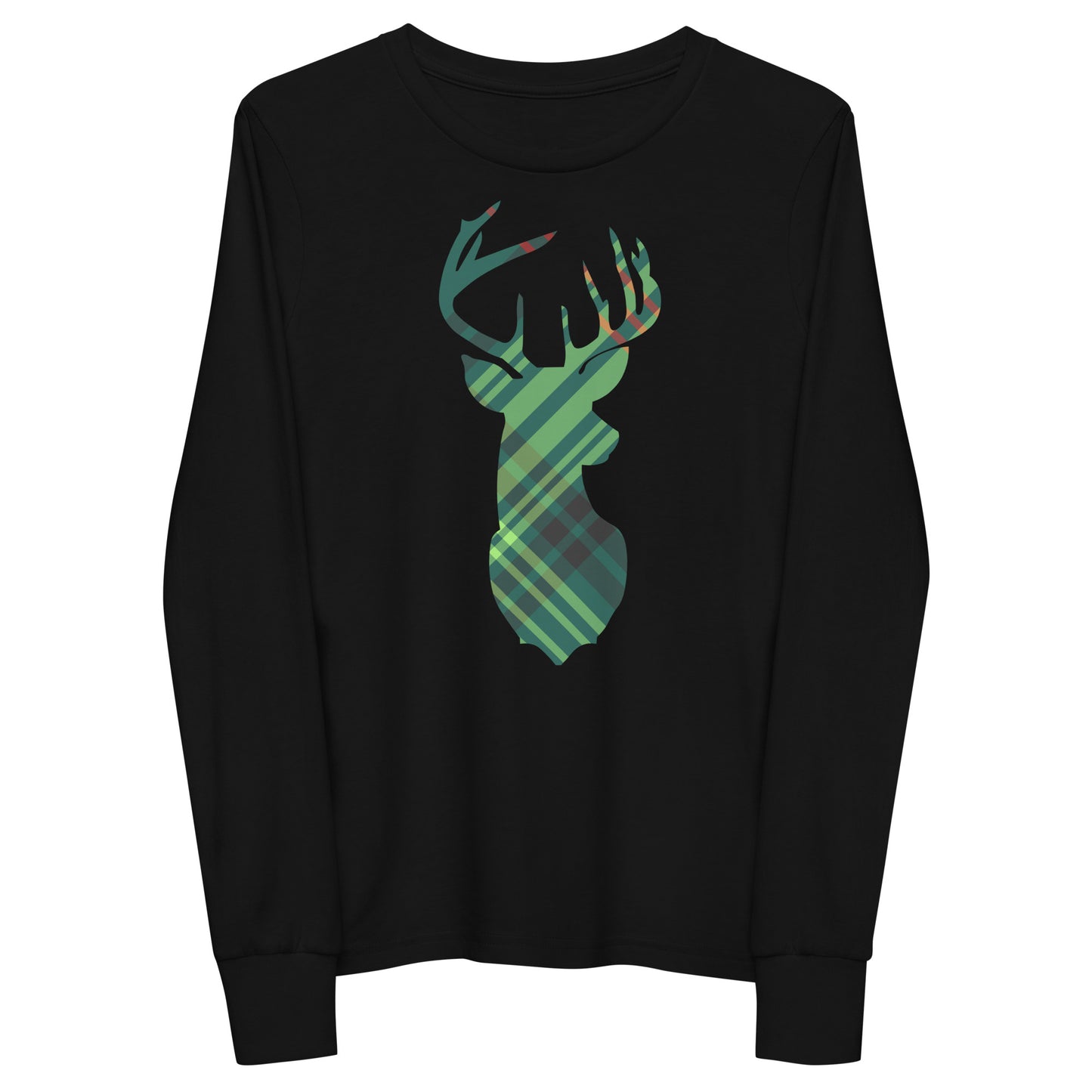 Holiday Green Buck - Youth long sleeve tee