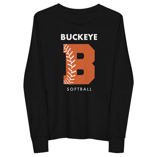 Buckeye B Softball - Youth long sleeve tee