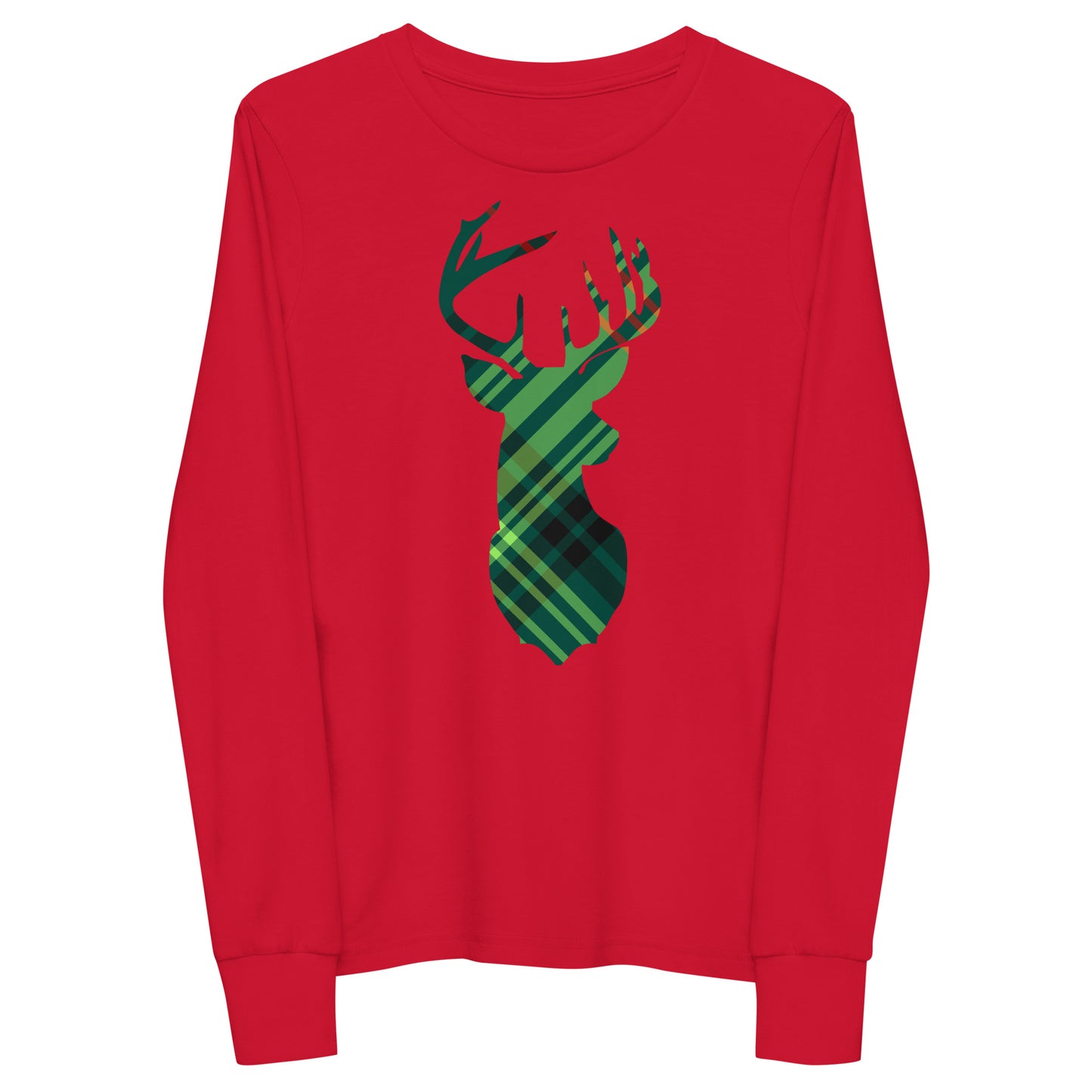 Holiday Green Buck - Youth long sleeve tee