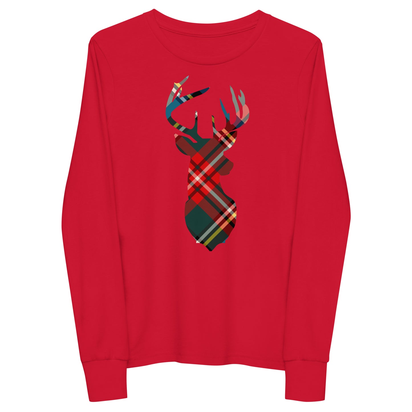 Holiday Red Buck - Youth long sleeve tee