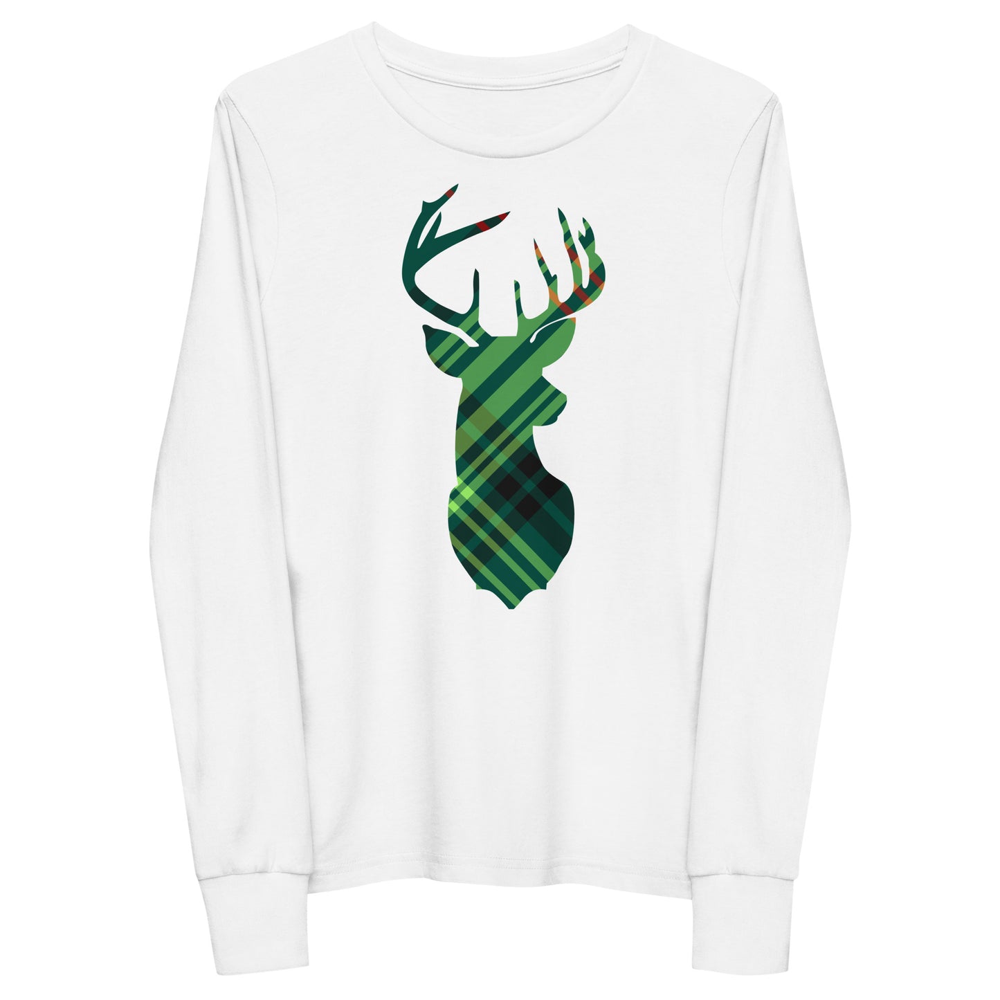 Holiday Green Buck - Youth long sleeve tee