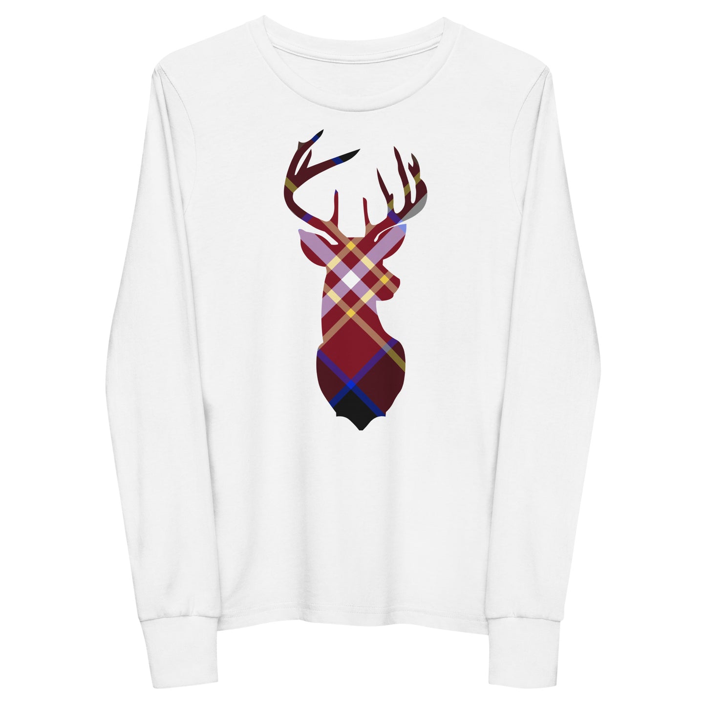 Holiday Cranberry Buck - Youth long sleeve tee
