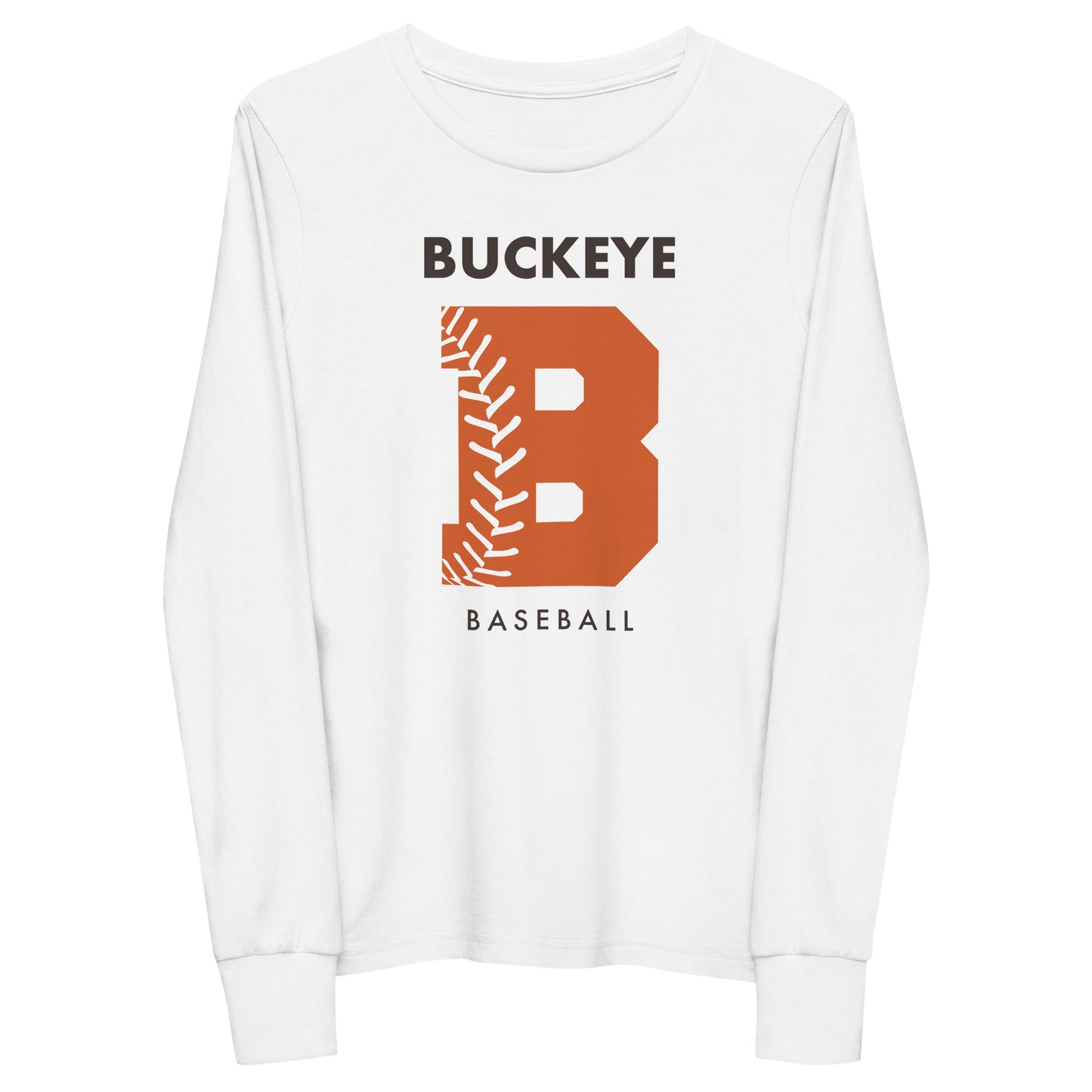 Buckeye B Baseball - Youth long sleeve tee