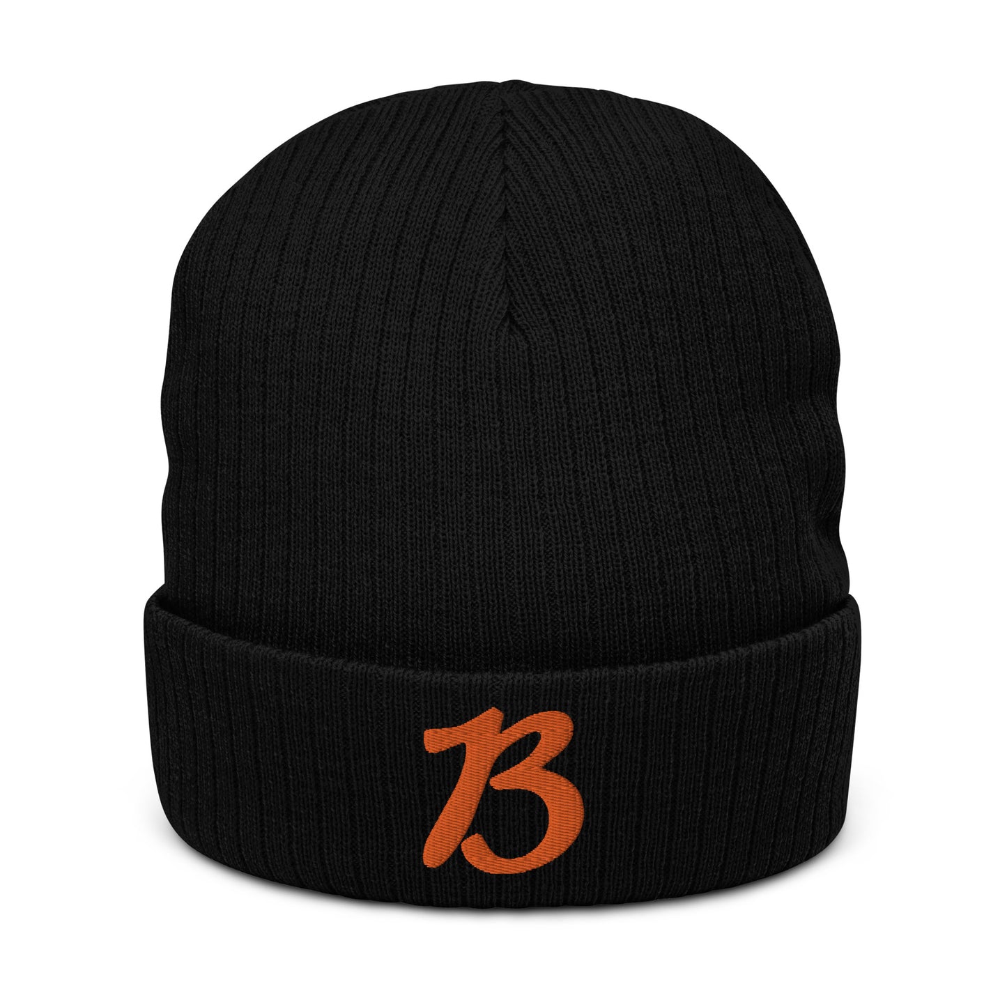 Cursive B - Ribbed Knit Beanie