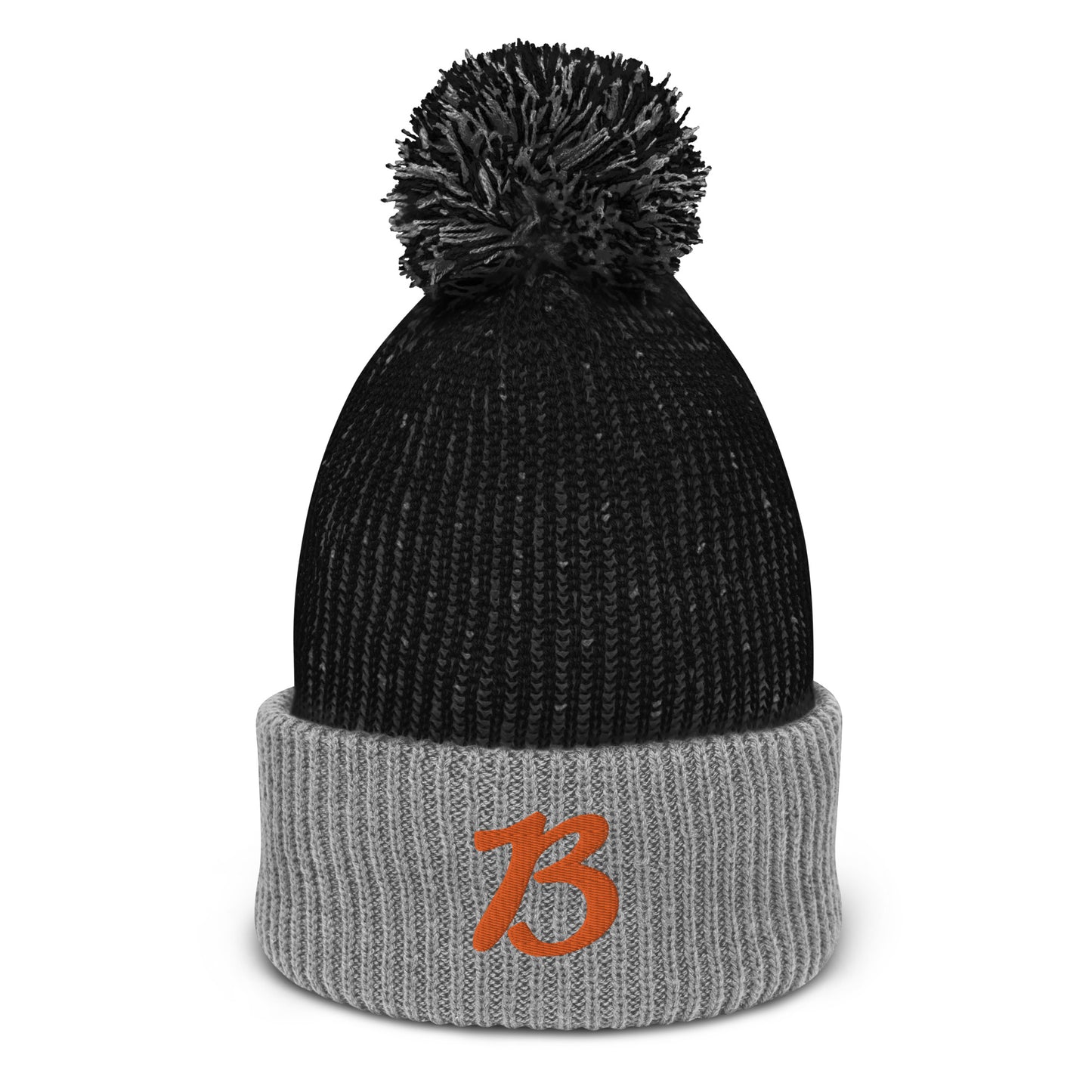 Cursive B - Pom-Pom Beanie