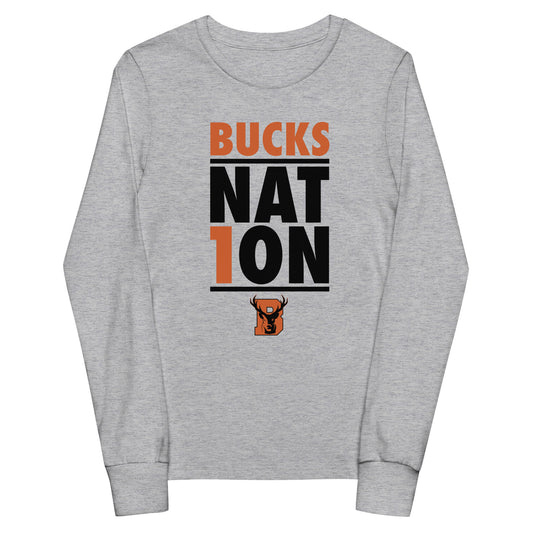 "Bucks Nat1on" - Youth long sleeve tee