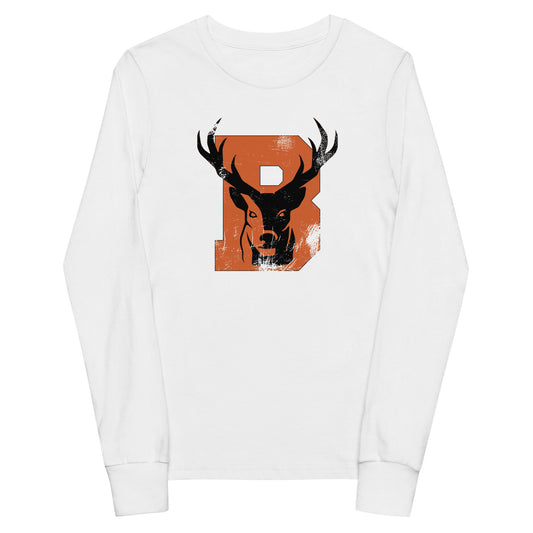 Distressed B - Youth long sleeve tee