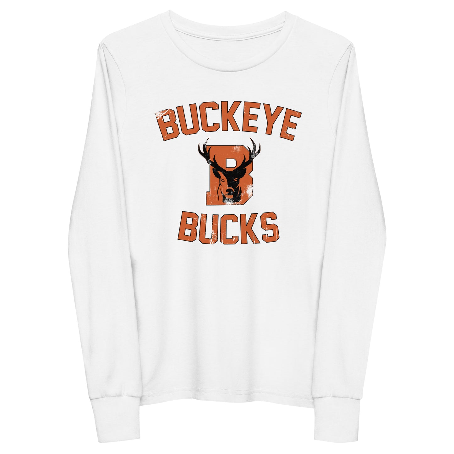 Buckeye Bucks Distressed - Youth long sleeve tee